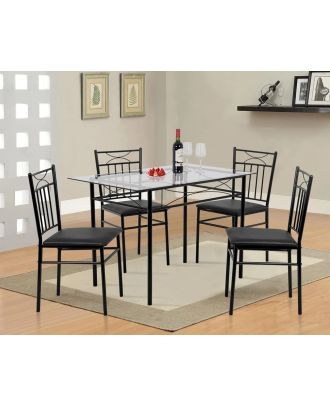 Dining Table, 5 pieces Black - DT105