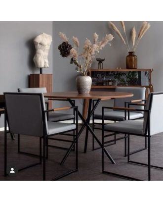 Dining Table, 5 pieces Black *Brown - DT108