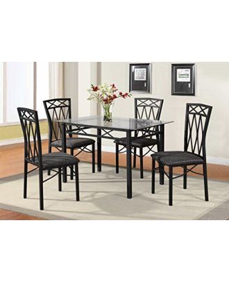 Dining Table, 5 pieces Black - DT119