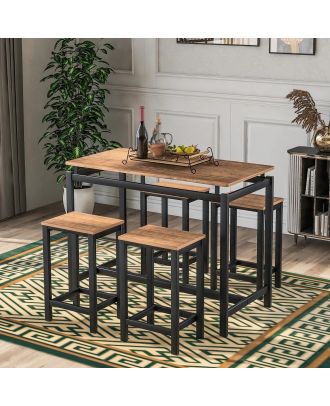Dining Table, 5 pieces Black *Brown - DT121