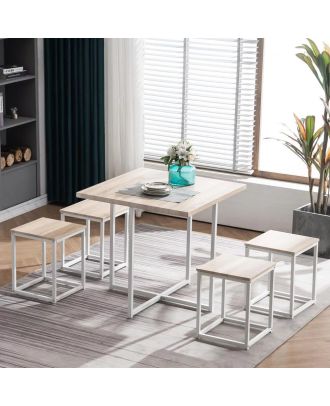 Dining Table, 5 pieces White *Beige - DT123