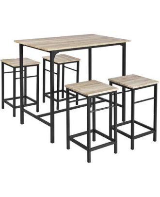 Dining Table, 5 pieces Black *Beige - DT124