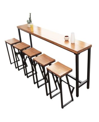 Dining Table, 6 pieces Black *Brown - DT127