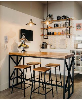 Dining Table, 5 pieces Black*Brown - DT140