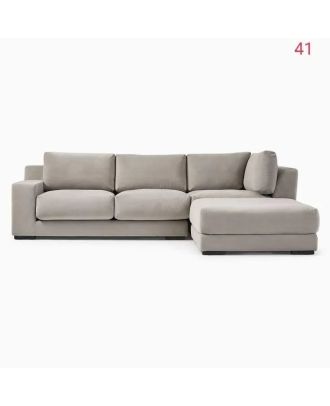 Sofa 3-seat + Pouf, dark beige- DVR 63