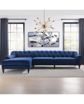 Button L-Shape, blue - DVR 77