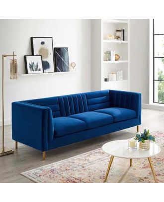 Sofa 3-seat, blue - DVR 82