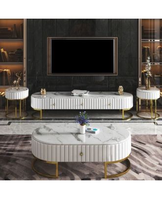 طقم ترابيزات، ابيض - EL101