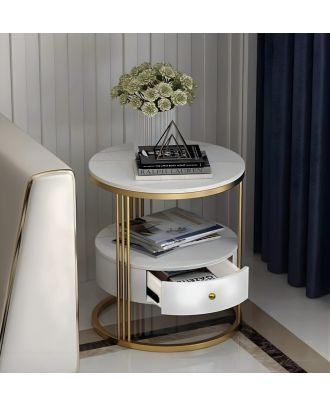 ترابيزة جانبية 45سم - ابيض - EL35