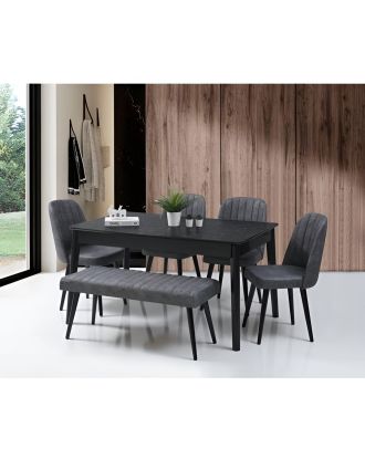 سفره 6 قطع - رمادي - FKZ031