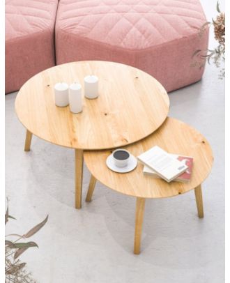 Coffee table set, 2-pieces, Beige - FNA22