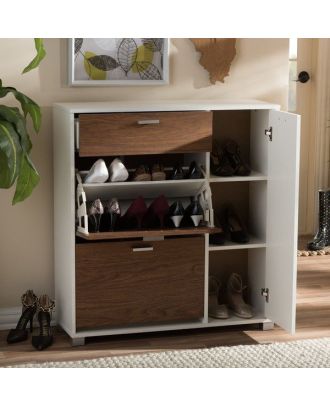 Shoe Rack, White*Brown - Ft005