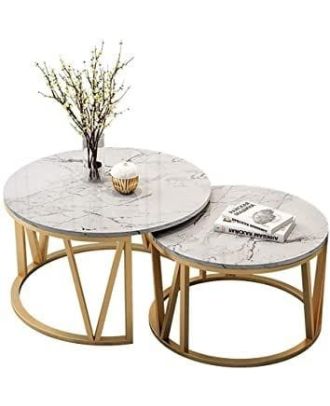 Coffee Table Set, Gold, 70cm - HACHM7006