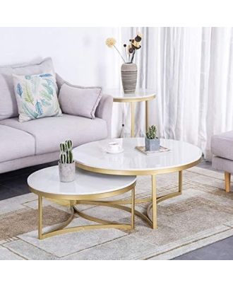 Coffee Table Set, Gold, 70cm - HACHM7024