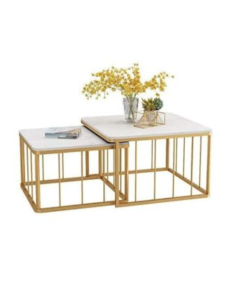 Coffee Table Set, Gold, 60cm - HACHM7031