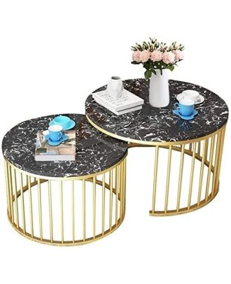 Coffee Table Set, Gold, 70cm - HACHM7033