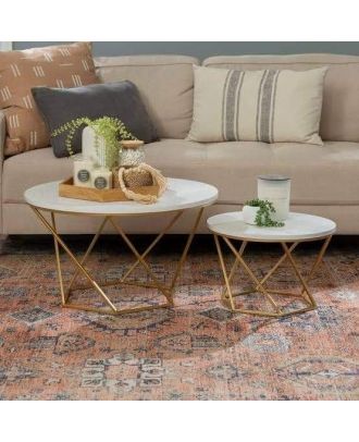 Coffee Table Set, Gold, 70cm - HACMD105