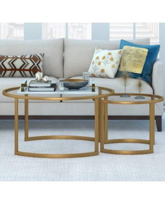 Coffee Table Set, Gold - HACMD114