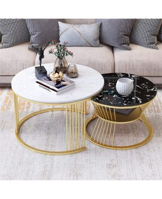 Coffee table set, Gold, 70cm - HACME23