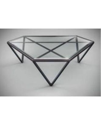 Steel Coffee table, Black, 70cm - HACME24