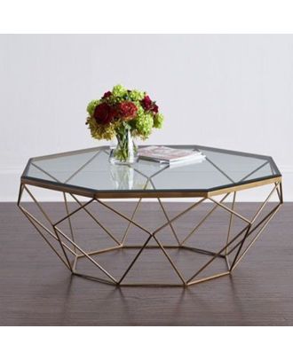 Steel Coffee table, Gold, 70 cm - HACME29