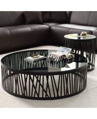 ترابيزة قهوة قطعتين - اسود - hacme37