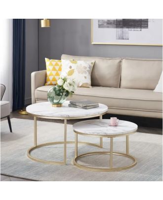 Coffee table set, Gold - Hin.202