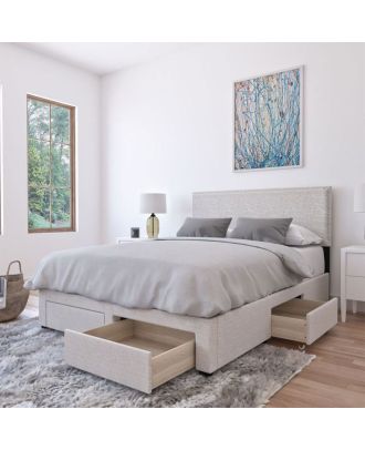 سرير  140سم - بيج HO12