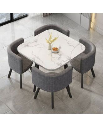 سفره 4 قطع - ابيض*رمادي - ho99