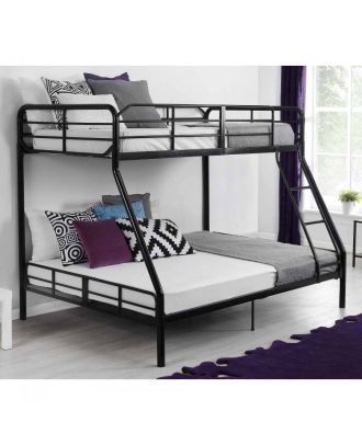 سرير معدن 140سم مزدوج - اسود K02