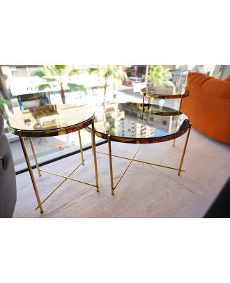 Leon coffee table set, three pieces, art-192