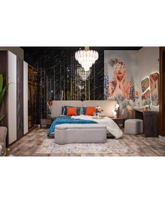 Miami bed, natural wood, 180 cm - Sin.New5