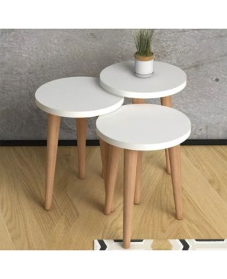 Coffee table set, White - NDi09