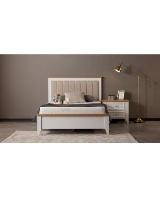 سرير مع بانكيت - بيج*ابيض - RA-BD09