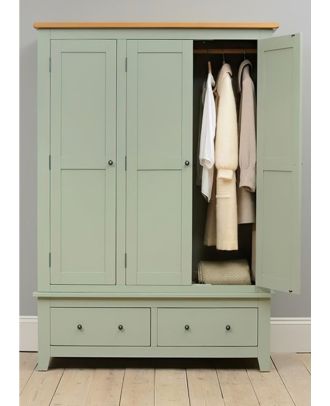 دولاب كلاسيكى، اخضر*بيج، 210سم - ra-d20