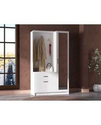 علاقة ملابس للمدخل، ابيض، 180سم - ra-s05