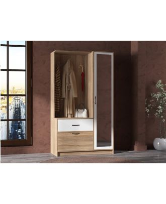 علاقة ملابس للمدخل، بيج*ابيض، 180سم - ra-s06