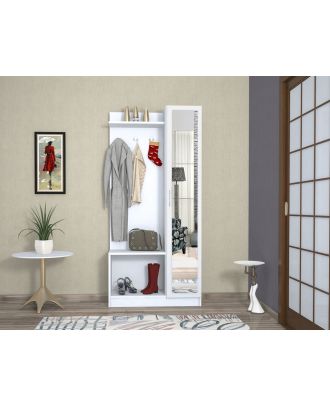 علاقة ملابس للمدخل، ابيض، 173سم - ra-s09