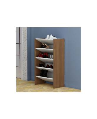 Shoe Rack 4 Shelves, White*Beige - RA-S17