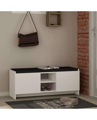 Shoe Rack Banquette, White*Black - RA-SI15