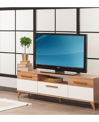 وحدة تلفزيون، 150سم، ابيض*بنى - ra014