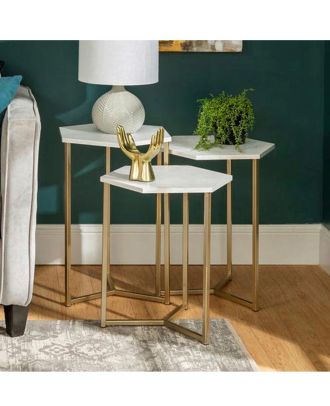 طقم ترابيزات 3 قطع - ذهبي - RT1012