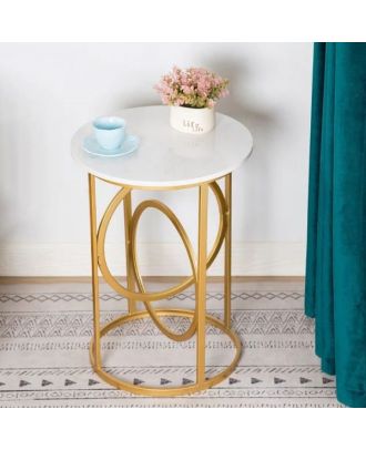 Side table, Metal, golden - S103