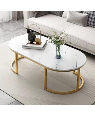 Coffee table, Gold*White - S110