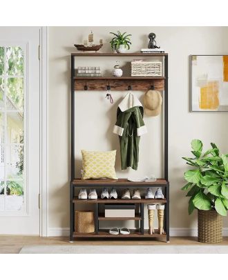 Shoe rack, Metal, Black*Brown - S114