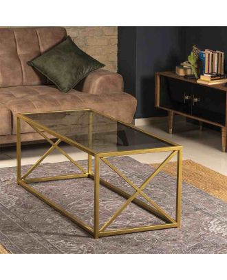 Coffee table, 50x45x100cm, Golden - S12