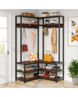 Shoe rack, Metal, Black*Brown - S120