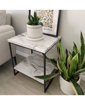 Side table, White*Black - S127
