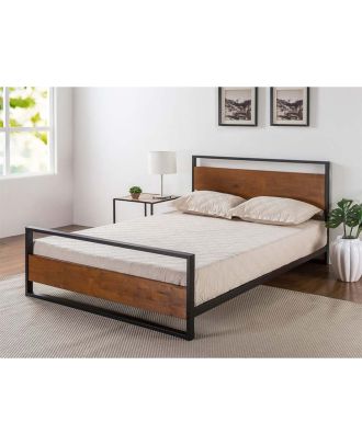 Bed, Metal, Black*Brown - S128