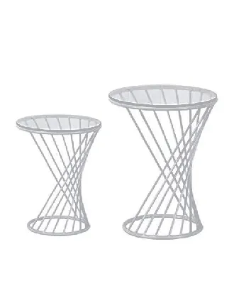 Coffee table,Two pieces, silver - S131